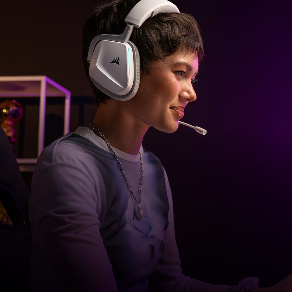 ヘッドホン Corsair Void RGB Elite Wireless White VOID RGB ELITE Wireless Premium Gaming Headset with 7.1